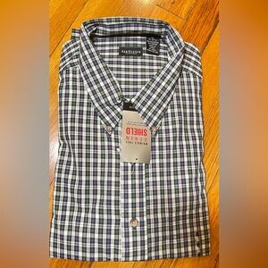 Van Heusen Men's Checkered Shirt - Blue, Green, and White